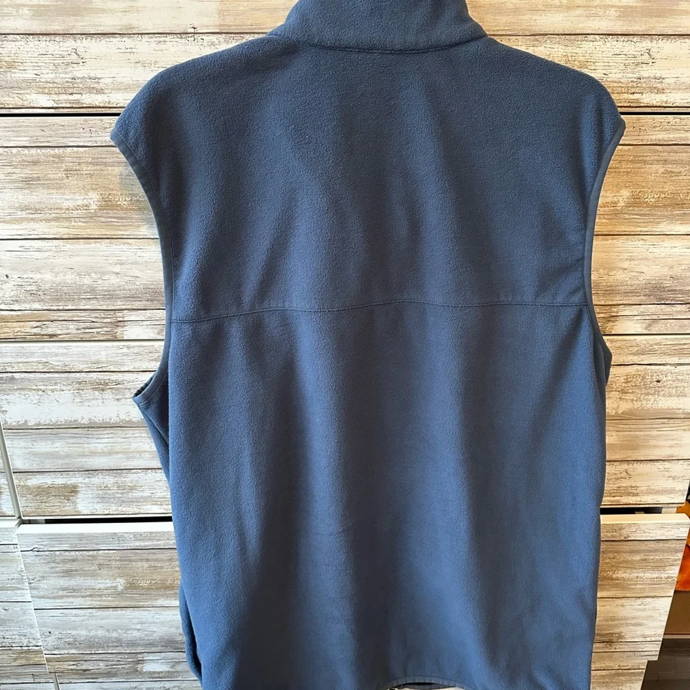 🧥 Columbia Blue Fleece Zip Vest Size L | Lightweight Outdoor Layer